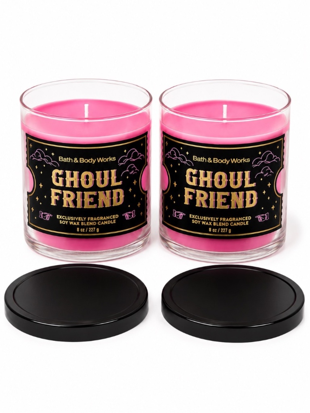 Bath & Body Works NEW Ghoul Friend Single Wick Candles Lot of 2 Halloween NIB - Picture 3 of 7